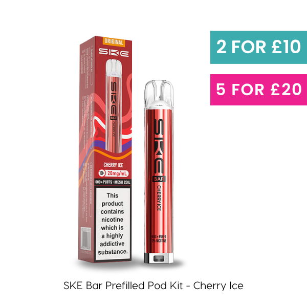 Cherry Ice SKE BAR by SKE Crystal | 5 for 20 | Vape Direct Cherry Ice SKE BAR by SKE Crystal | 5 for 20 | Vape Direct