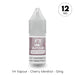 A 10ml bottle of V4 Vapour - Cherry Menthol E-Liquid from V4 Vapour contains 12mg nicotine and is labeled as highly addictive. Available at Vape Direct In Milton Keynes