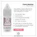 V4 Vapour - Cherry Menthol 10ml E-Liquid offers a 40VG/60PG blend, three strengths, perfect for MTL vaping and mixing. Enjoy quick delivery and a “4 for £10” deal on this refreshing cherry menthol by V4 Vapour. Available at Vape Direct In Milton Keynes