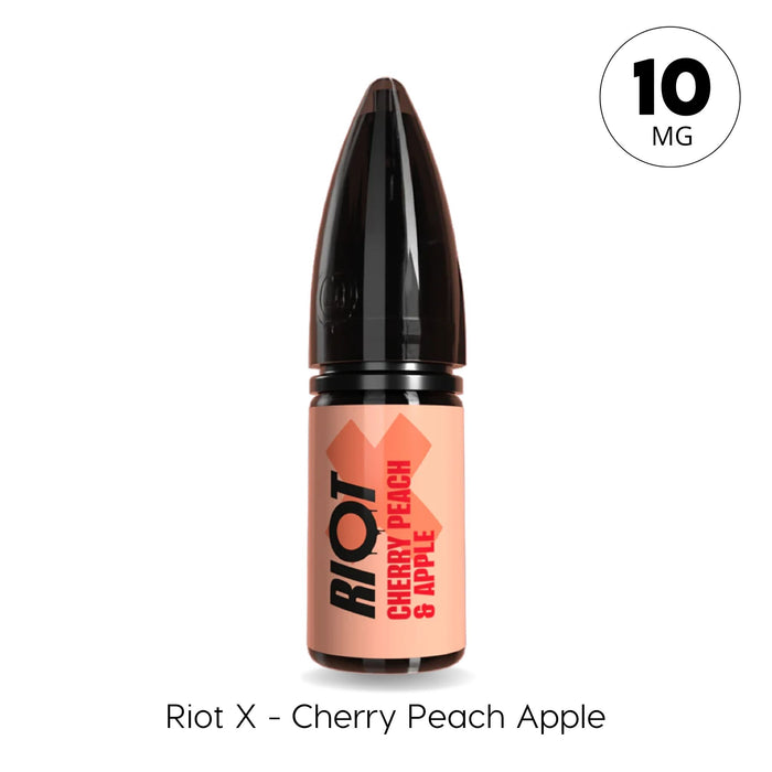 Cherry Peach Apple Riot X Nic Salt 10mg – 10ml nic salt e-liquid by Riot Squad
