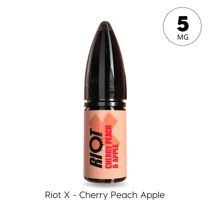 Cherry Peach Apple Riot X Nic Salt 5mg – 10ml nic salt e-liquid by Riot Squad