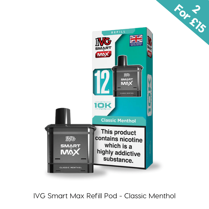 10mg menthol disposable vape Classic Menthol - IVG Smart Max 10K Refill Pod