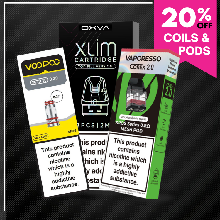 20% Coils & Pods