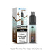 The Cola Ice Hayati Pro Max Plus Vape Kit by Hayati is displayed next to its packaging, which emphasizes key features such as 6000 puffs and an 850mAh battery. The sleek vape device stands upright beside the box, showcasing its modern design.