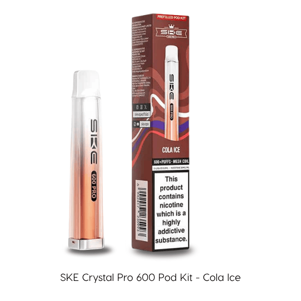 cola ice vape disposable Cola Ice | SKE Crystal Pro 600 Pod Kit | 5 for £20