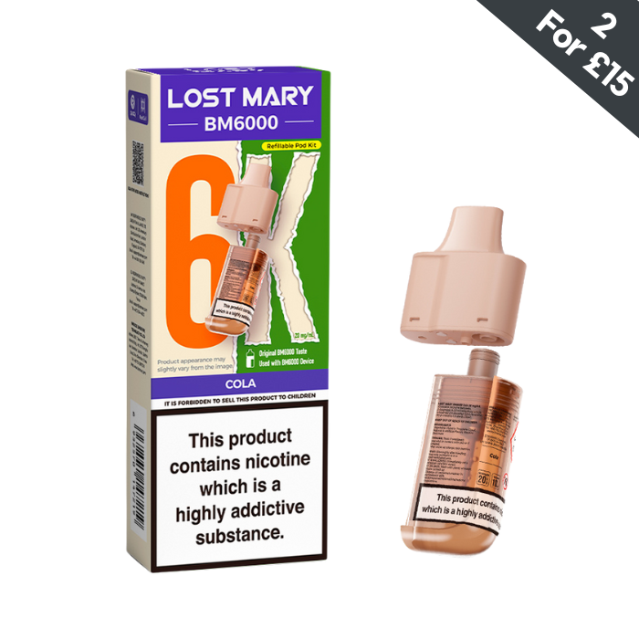 Cola - Lost Mary BM6000 POD | Vape Direct Cola - Lost Mary BM6000 POD | Vape Direct