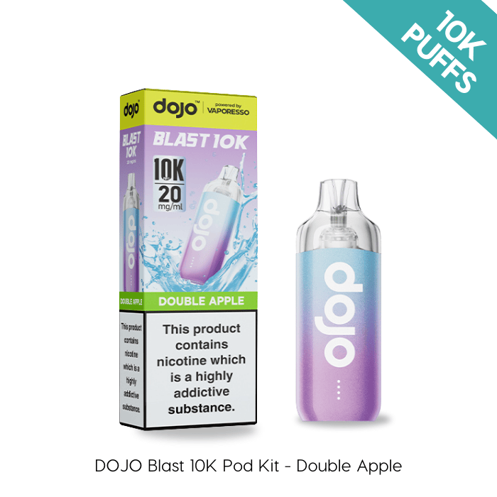 dojo vape pods near me Double Apple 10K Kit Color:G3 Black Disposable Vapes vs. Cartridges: qty-10