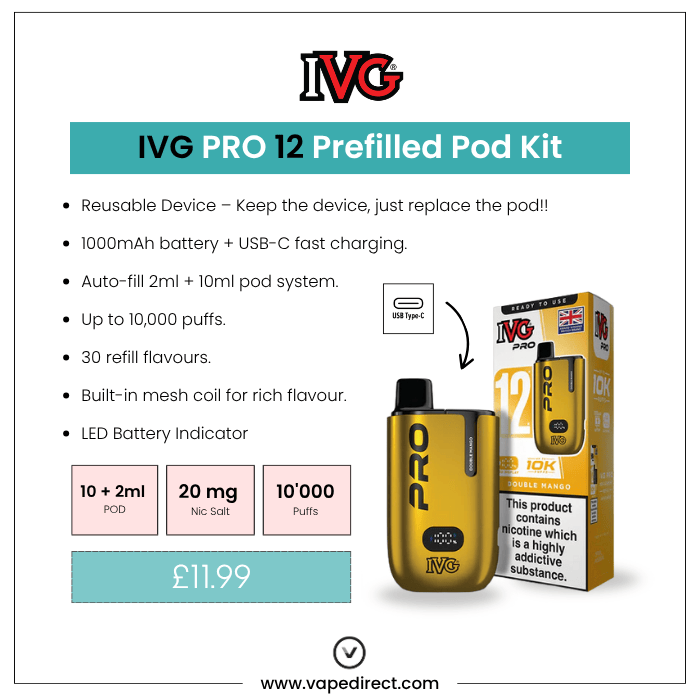Double Mango - IVG PRO 12 Prefilled Kit