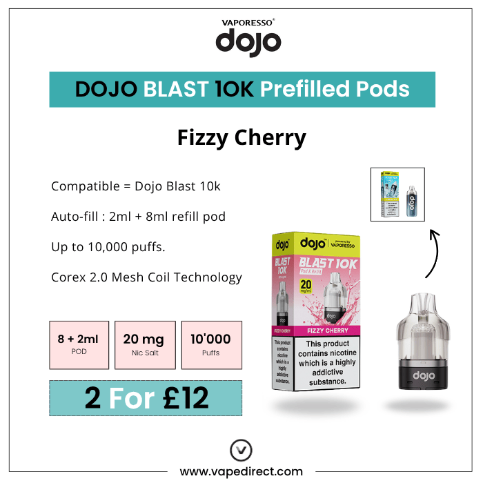 Fizzy Cherry - Vaporesso Dojo Blast 10K Prefilled Pods
