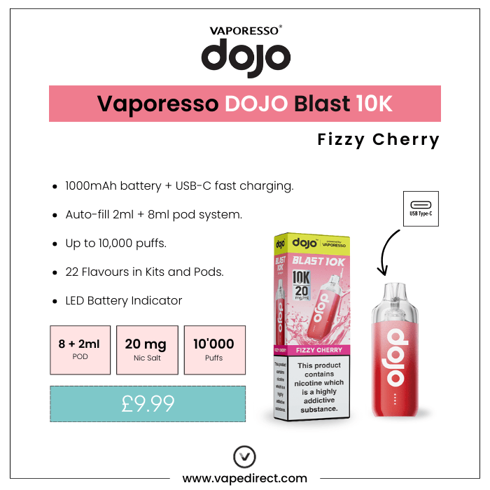 Fizzy Cherry - Vaporesso Dojo Blast 10K Prefilled Kit