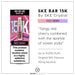 SKE Bar 15K vape in Fizzy Cherry flavour, with up to 15,000 puffs, original SKE Flavours and 20mg nicotine. 