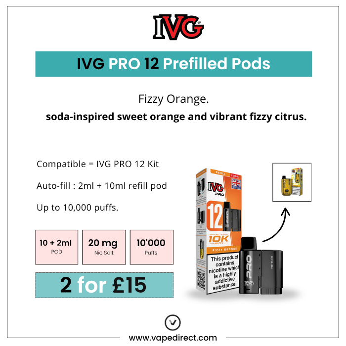 Fizzy Orange - IVG PRO 12 Pods
