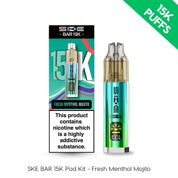SKE BAR 15K Pod Kit in Fresh Menthol Mojito flavour