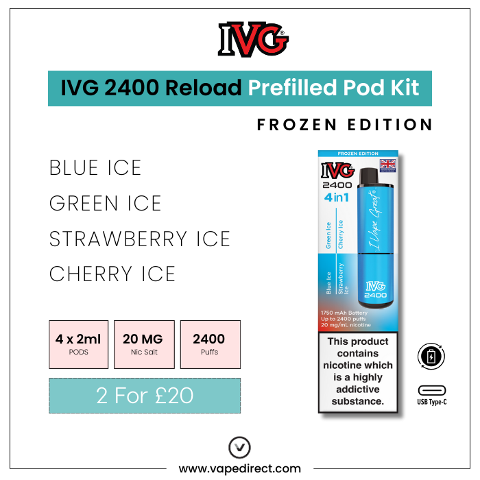 Frozen Edition IVG 2400 Vape Kit | Vape Direct Frozen Edition IVG 2400 Vape Kit | Vape Direct