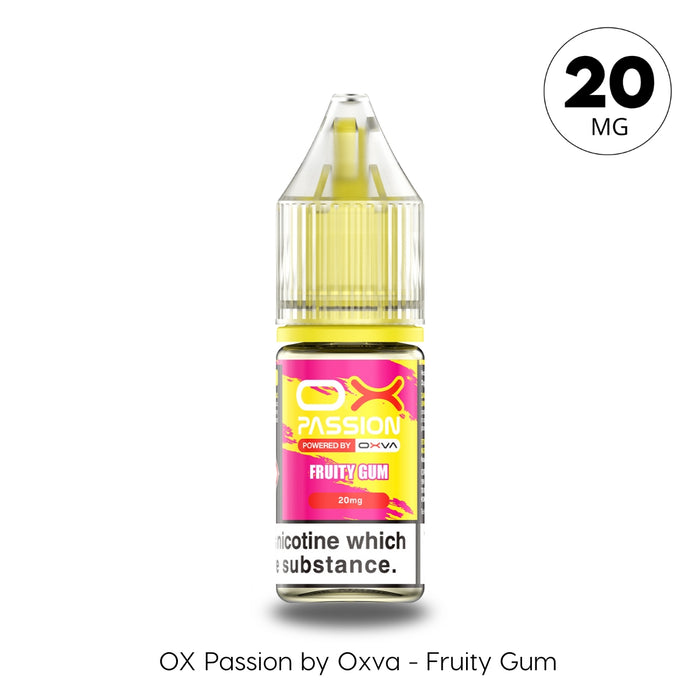 Fruity Gum Nic Salt Eliquid by Ox Passion | Vape Direct Fruity Gum Nic Salt Eliquid by Ox Passion | Vape Direct