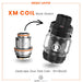 Image shows two vape components: on the left, a small XM coil with orange accents; on the right, the larger Geekvape Z Sub Ohm Tank 5 by Geekvape. Text: “XM COIL Boost Version” and “Z Series Boost coils”. Available at Vape Direct In Milton Keynes