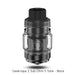 A Geekvape Z Sub Ohm Tank 5 by Geekvape stands upright, featuring a clear glass section, metallic accents, and a wide black mouthpiece. Text below: Geekvape Z Sub Ohm Tank 5 – Black, designed for sub-ohm vaping performance. Available at Vape Direct In Milton Keynes