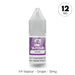 V4 Vapour - Grape 10ml E-Liquid, 12mg nicotine, comes in a clear bottle with a purple label—ideal for MTL Vape Kits. Available at Vape Direct In Milton Keynes