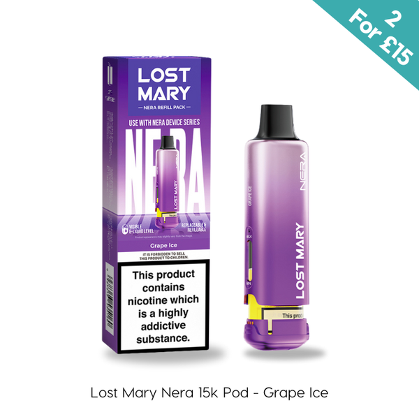 what flavor is deep purple lost mary Grape Ice 15K Pods Promaster Exterior Components Flavor:Guava Citrus Fogger switch?(idk the version.)