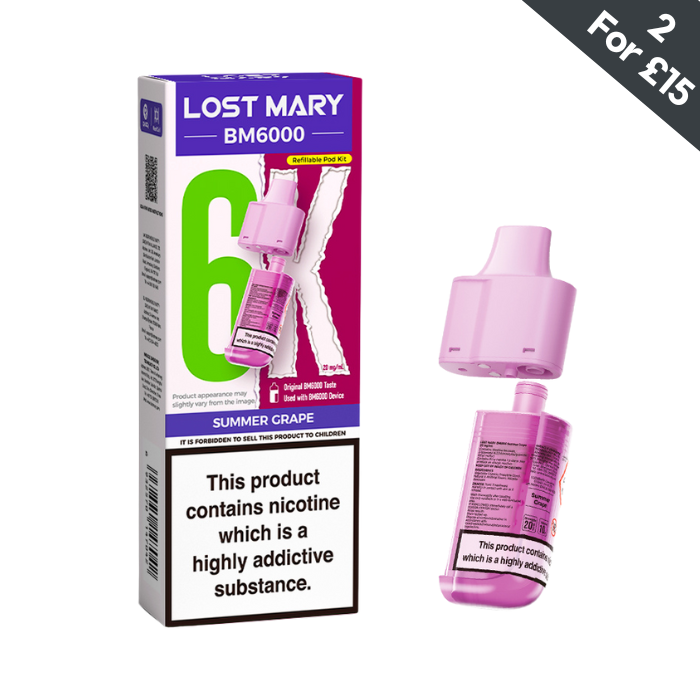 Grape - Lost Mary BM6000 POD | Vape Direct Grape - Lost Mary BM6000 POD | Vape Direct