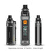 Vaporesso Armour G Refillable Sub Ohm Pod Kit in Grey Knight. Featuring a 3000mAh Battery, MTL, RDTL And DTL Vaping, multiple Smart Operating Modes, 5-80W Output & Adjustable Airflow.