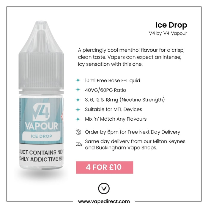V4 Vapour Ice Drops 10ml E-liquid
