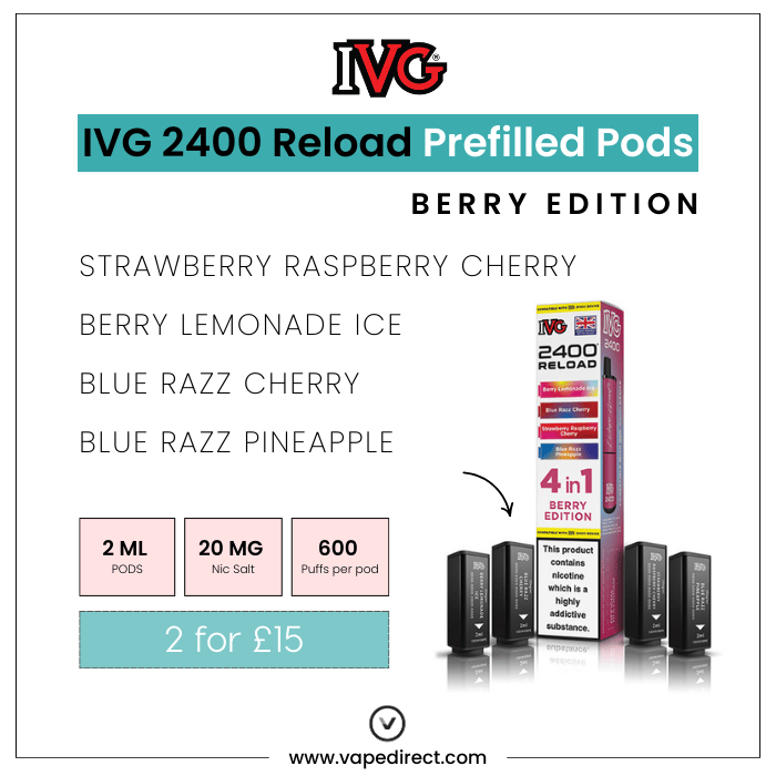 Berry Edition - IVG 2400 Reload 4-in-1 Prefilled PODS