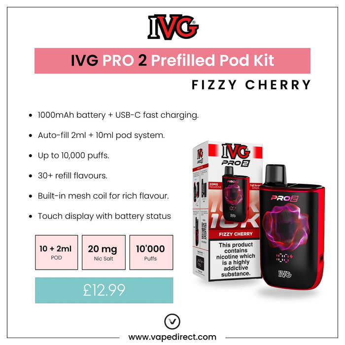 IVG PRO 2 Fizzy Cherry Vape Kit