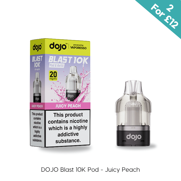 Juicy Peach Dojo 10K Vape Pods | Vape Direct Juicy Peach Dojo 10K Vape Pods | Vape Direct