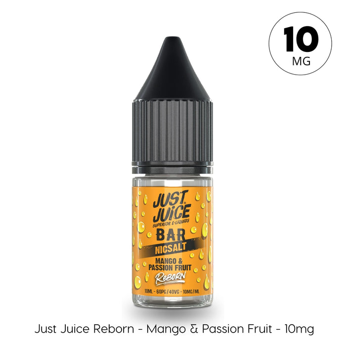 Mango & Passionfruit Nic Salt E-Liquid by Just Juice Bar Reborn