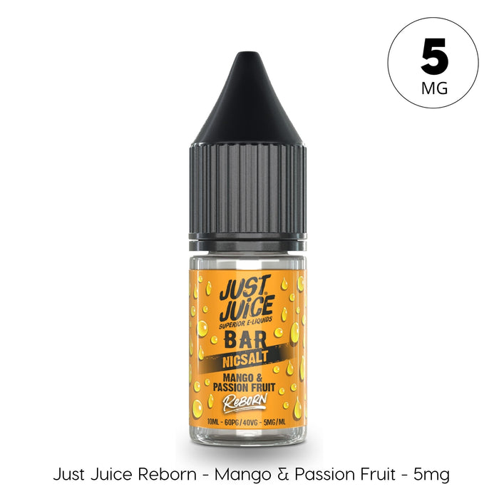 Mango & Passionfruit Nic Salt E-Liquid by Just Juice Bar Reborn