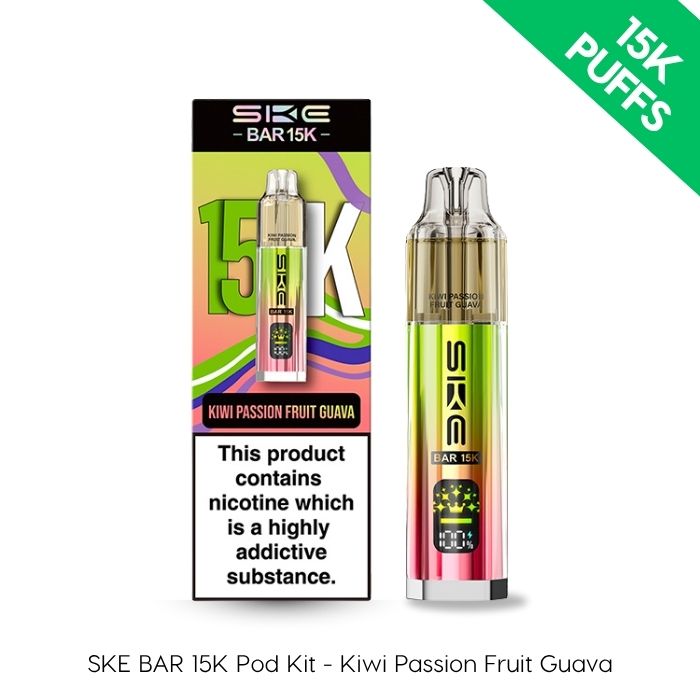 SKE BAR 15K Prefilled Pod Kit in Kiwi Passion Fruit Guava flavour