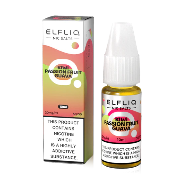 Kiwi Passionfruit Guava Nic Salt Eliquid by Elfliq | Vape DIrect Kiwi Passionfruit Guava Nic Salt Eliquid by Elfliq | Vape DIrect