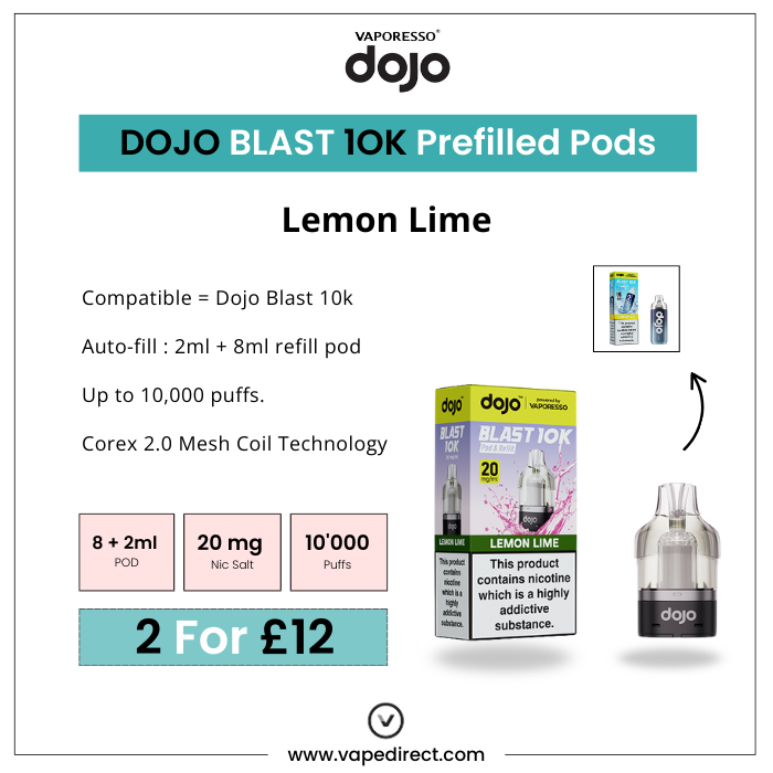 Lemon Lime - Vaporesso Dojo Blast 10K Prefilled Pods