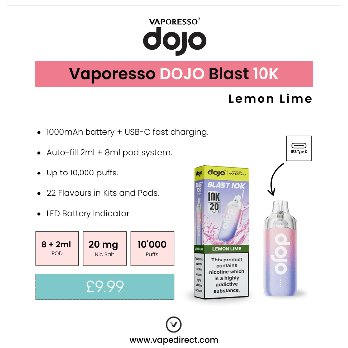 Lemon Lime - Vaporesso Dojo Blast 10K Prefilled Kit