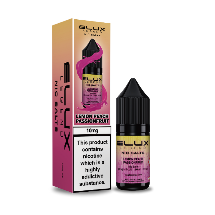 Lemon Peach Passionfruit Nic Salt E-Liquid by Elux Legend