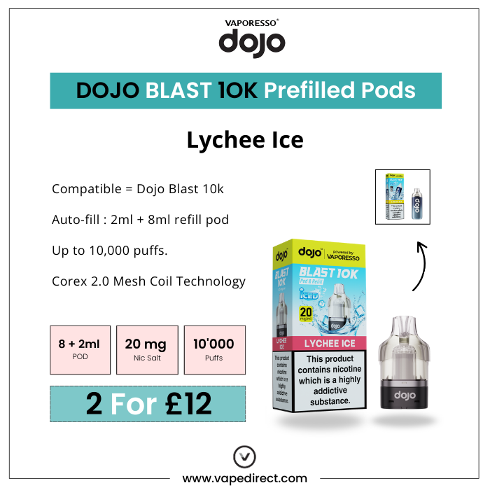 dojo vape refill Lychee Ice Dojo 10K Vape Pods
