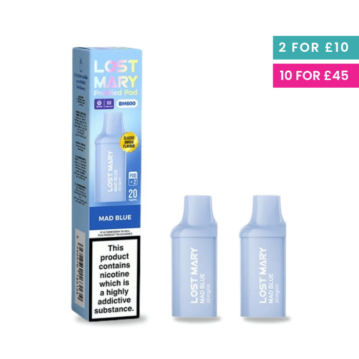 what flavor is mad blue lost mary | 600 Prefilled Pods Vuse Ultra Electronic Cigarette calm Select Flavor ::Melon Colada Ice