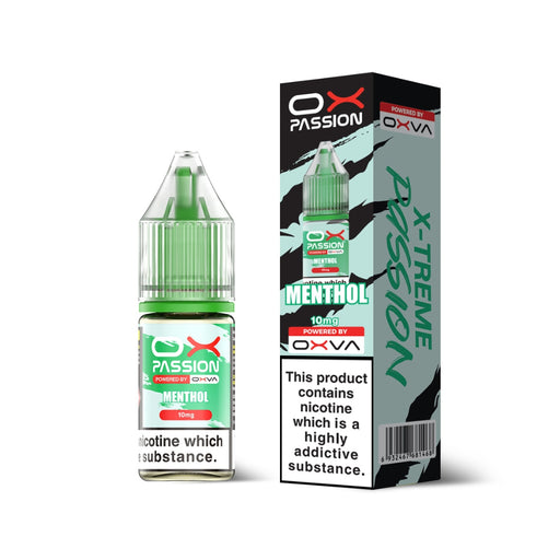 Menthol Ox Passion nic salt e-liquid by Oxva.
