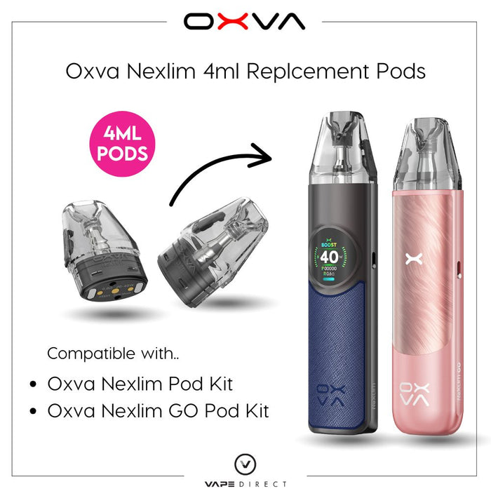 OXVA NeXlim Replacement Pods 4ML (3|Pack) | Vape Direct OXVA NeXlim Replacement Pods 4ML (3|Pack) | Vape Direct