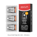 A box labeled Oxva Xlim Replacement Pods (XL) 3ml with three sealed pods beside it. The packaging highlights 0.8 ohm resistance, compatible with all xlim pod kits, and includes 3 pods of 3ml each.