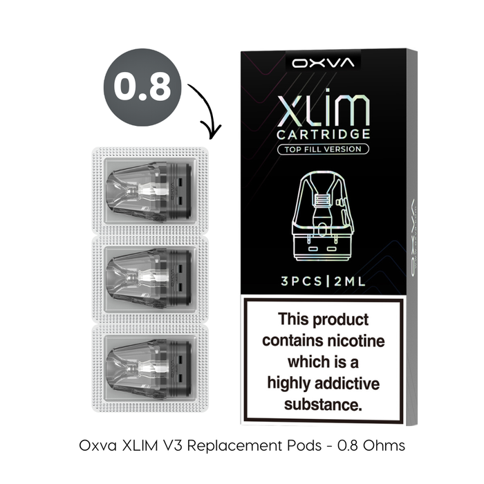 Oxva Xlim V3 Replacement Pods Top Fill (3 Pack) | Vape Direct Oxva Xlim V3 Replacement Pods Top Fill (3 Pack) | Vape Direct