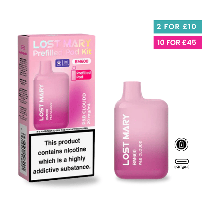 lost mary american vape P&B Cloudd | Lost Mary BM600 Prefilled Pod Kit