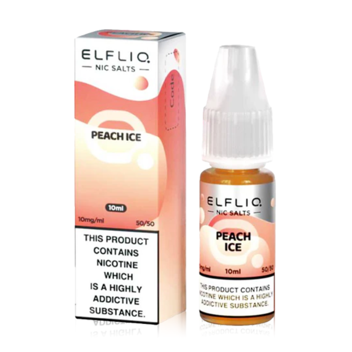 peach vape juice Peach Ice Nic Salt Eliquid by Elfliq