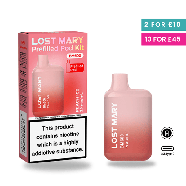 elfbar elfa master akku Lost Mary Tappo - Peach Ice - Liquid Pod - 10er Pack main image 0