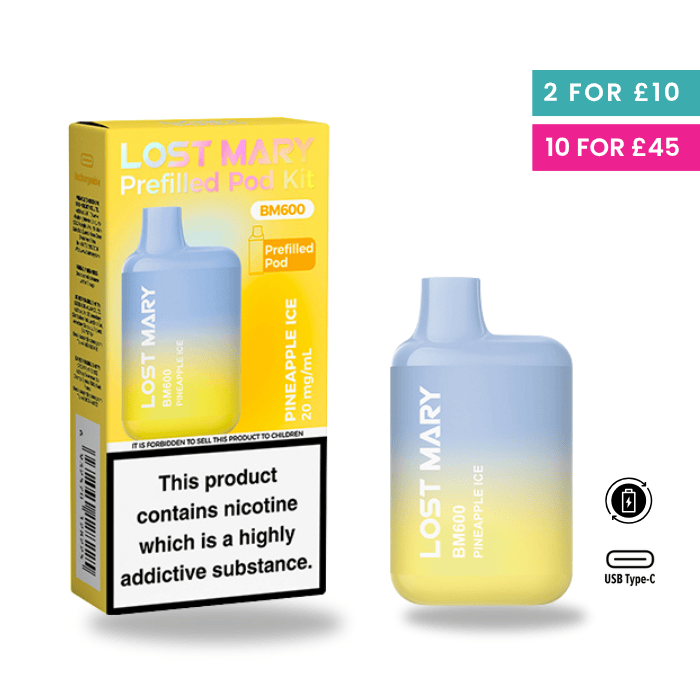 Pineapple Ice Lost Mary BM600 Pre-Filled Pod Kit