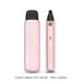 UWELL Caliburn G5 Lite SE pod kit in Pink Leather, dual view front and side view showing airflow control and e-liquid viewing window.