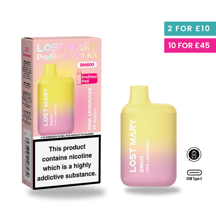 lost mary vape pink Lemonade foger refill tobacco Flavors:Energize Strawberry Ice Lost Mary