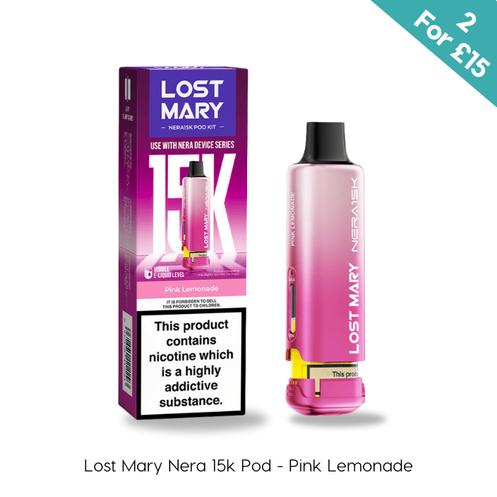 Pink Lemonade - Lost Mary Nera 15K - Vape Direct Pink Lemonade - Lost Mary Nera 15K - Vape Direct