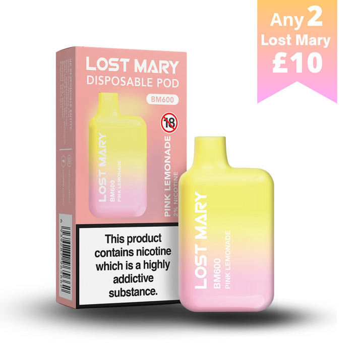 Pink Lemonade Lost Mary BM600 Disposable Vape 2%